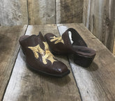 Choco Kangaroo & Gold Python Inlay Tres Outlaws Mule 1426*