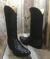 Ostrich & Italian Suede, Seamless Falconhead Women's Classic Boot 1500 *