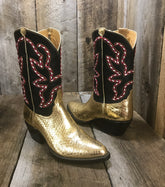 Gold Whip Snake Laced Stitching Tres Outlaws Women's Classic 1517 *