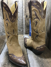 Tan Calf & Suede Tres Outlaws Tall Boot 3200*