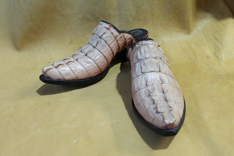 Pink Croc Tail Mule 3063
