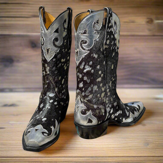 Black & Silver Hair On Women's Classic 4-83