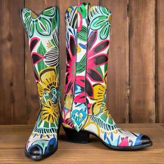 Retro Flower Blue Women's Classic 4-72
