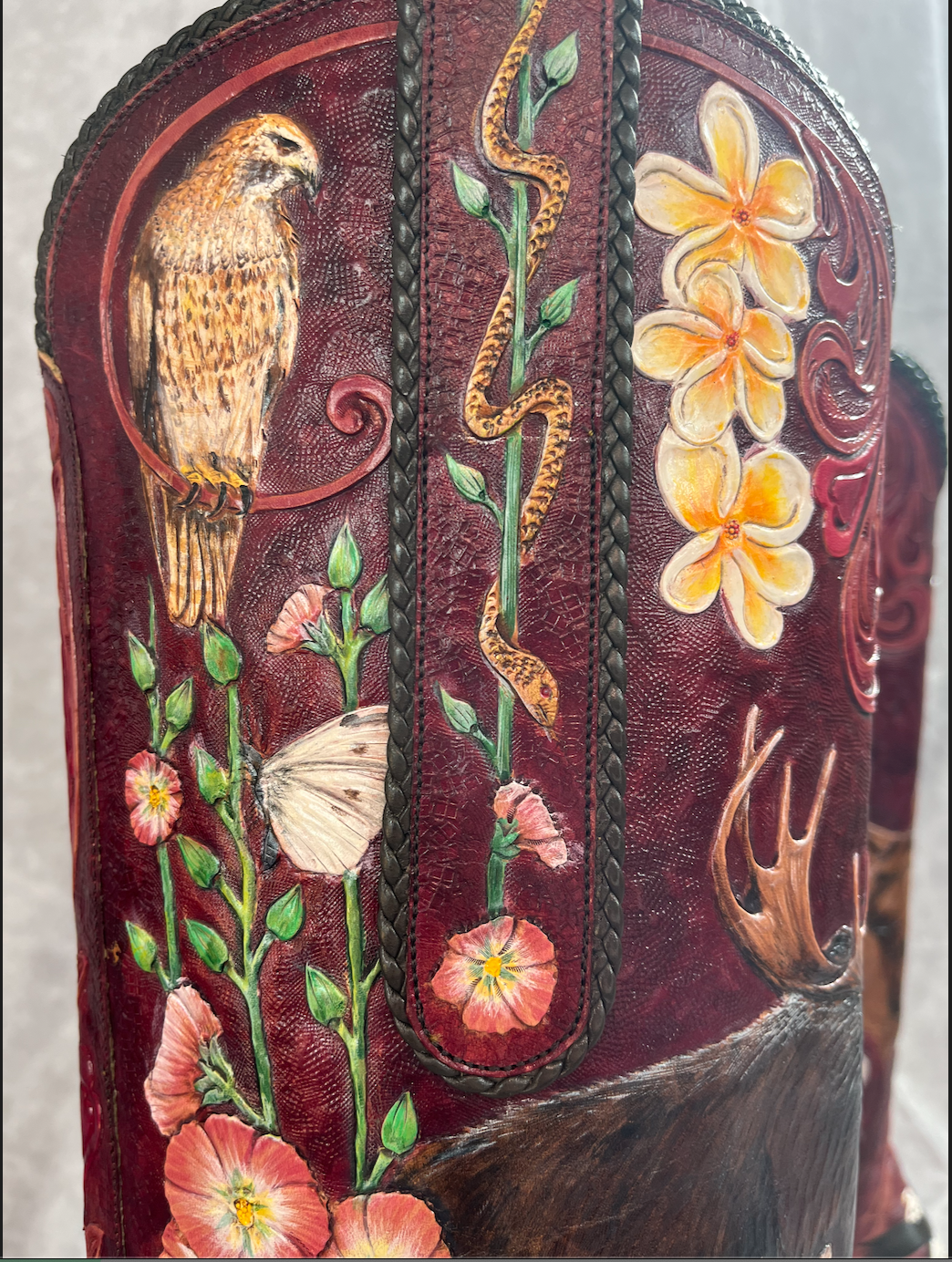 "Spirit Animals" Hand Painted Tres Outlaws Custom Boots
