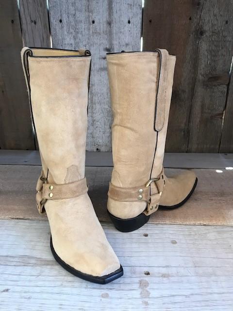 Natural Suede French Style Tres Outlaws Women's Classic Boot 1481