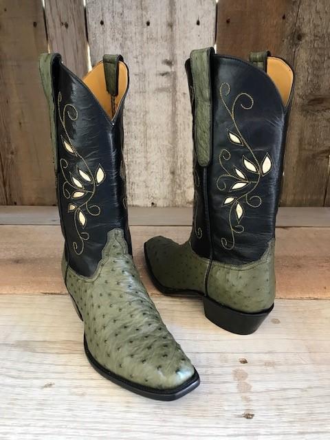 Green Ostrich Tres Outlaws Women's Classic Boot 2065@