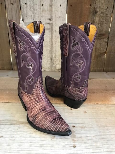 Distressed Purple Lizard Tres Outlaws Women's Classic Boot 2086 @