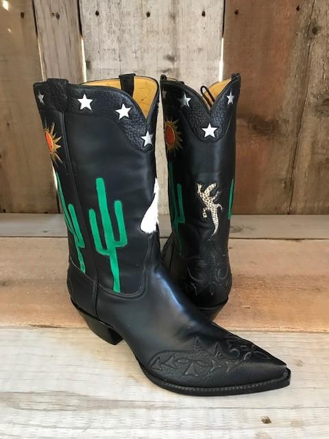 Black Calf Cacti "Arizona"  Tres Outlaws Women's Classic  Boot  2564@