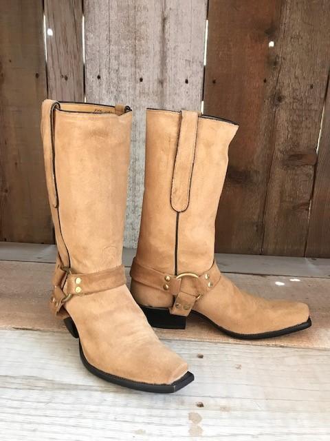 Natural Suede Friar Style Tres Outlaws Women's Classic Boot 2519@