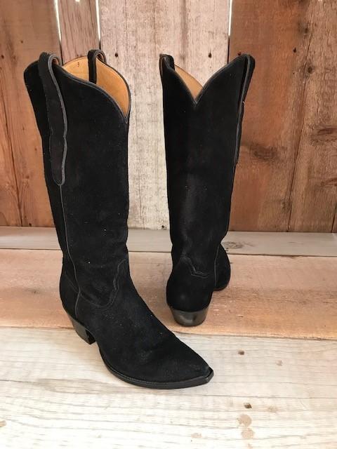 Black Suede Tres Outlaws Women's Tall Boot 2098@