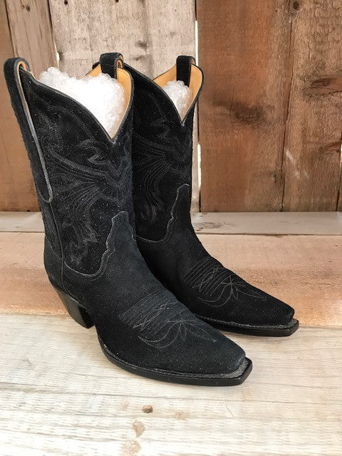 Black Suede  Tres Outlaws Women's Classic Boot 1277@