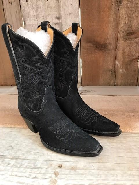 Black Suede Tres Outlaws Women's Classic  Boot 1268@