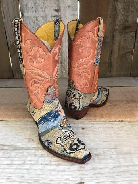 Canvas Print Route 66 Kangaroo  Tres Outlaws Women's Classic Boot 1192@
