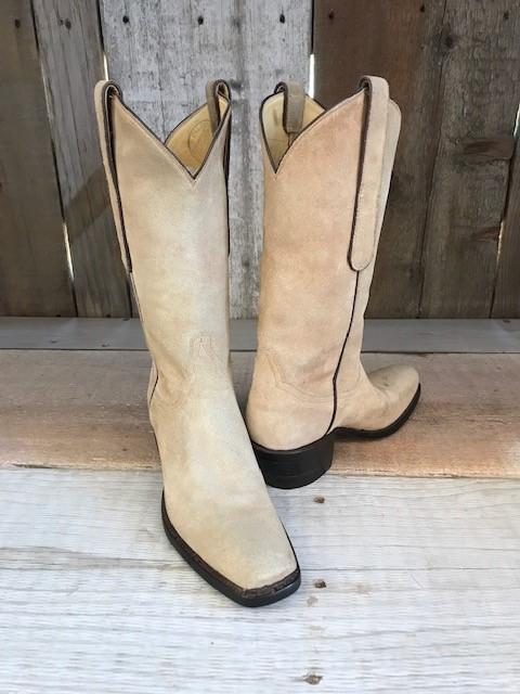 Natural French Suede Tres Outlaws Women's Classic Boot 1119@