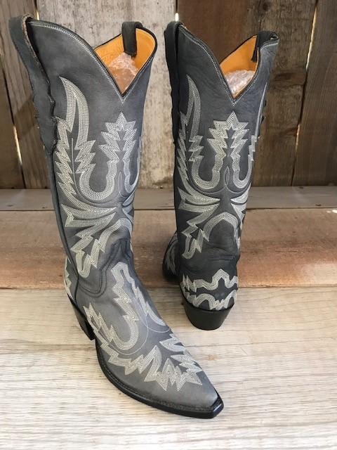 Blue Nubuck All Over Stitch Tres Outlaws Women's Boot 1120@