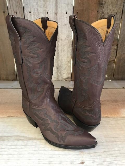 Choco Deer All Over Stitch Tres Outlaws Men's Classic Boot 4073@