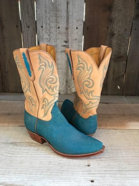 Turquoise Stingray Tres Outlaws Men's Classic Boot 4087@