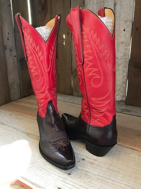 French Calf  Black & Red Tres Outlaws Men's Tall Boot 4135