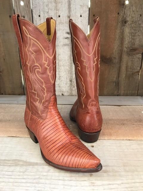 Cognac Lizard Tres Outlaws Men's Classic Boot 4246@