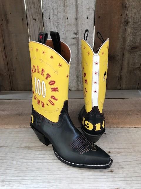 "Pendleton" Rodeo  Black & Yellow Tres Outlaws Men's Classic Boot 3798@