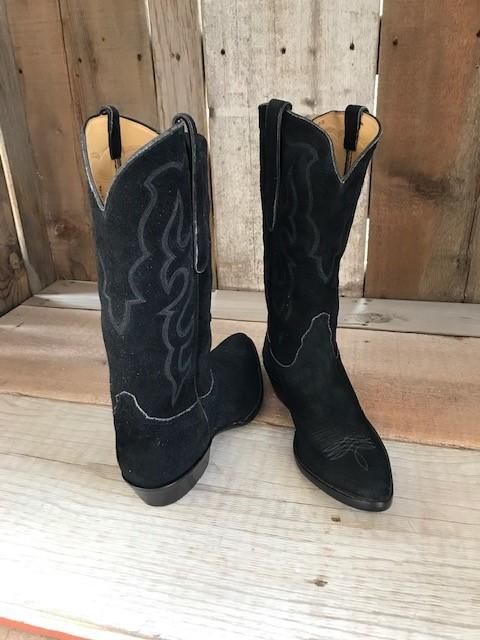 Black Roughout Tres Outlaws Men's Classic Boot 3785@