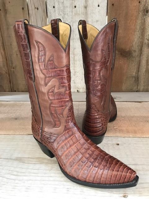 Sport Rust Caiman Inlay Tres Outlaws Men's Classic Boot 3788@