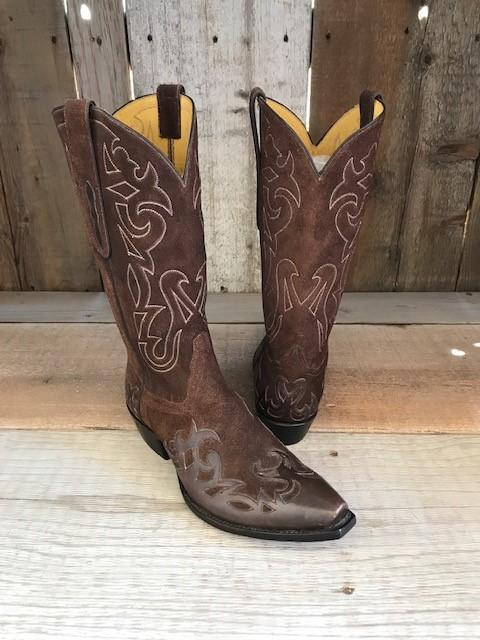 Choco Roughout Brown Appliques  Tres Outlaws Men's Classic Boot 3719@