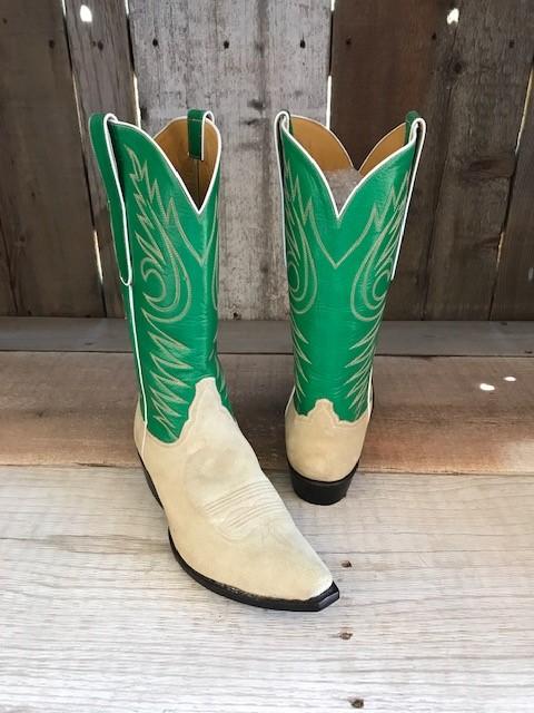 Natural Roughout & Green Calf Tres Outlaws Men's Classic Boot 3720@