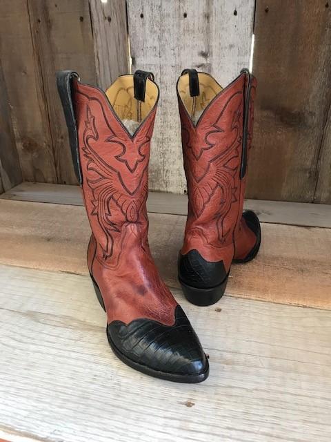 Buff Ostrich Buff Gator & Ostrich Tres Outlaws Men's Classic Boot 3729@