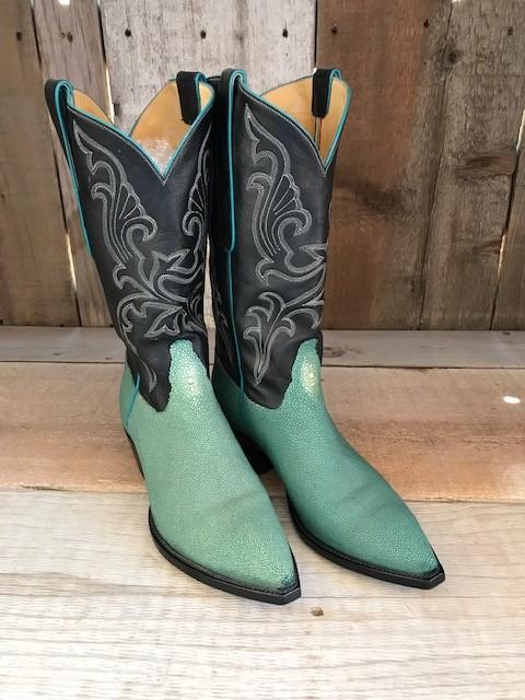 Turquoise Stingray Tres Outlaws Men's Classic  Boot 3738@