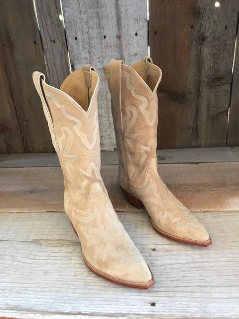 Natural Roughout  & Stitch  Tres Outlaws Men's Classic Boot 3630@