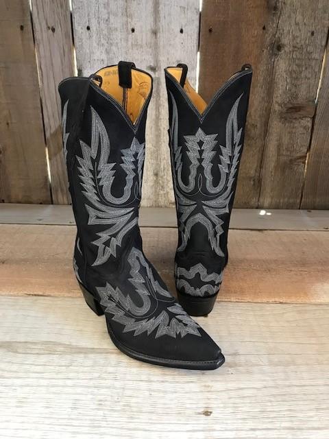 Black Nubuck All Over Stitch Tres Outlaws Men's Classic Boot 3360@