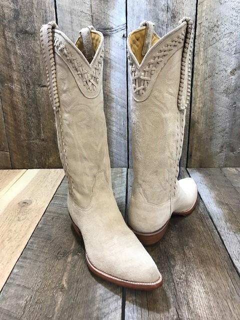 "Natural Collection " French Suede Hand Laced  Tres Outlaws Women's Tall Boot 2413*