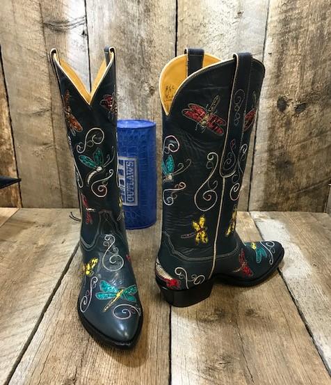 "Blue  Dragon Fly & Butterfly" Tres Outlaws Women's Classic 2428