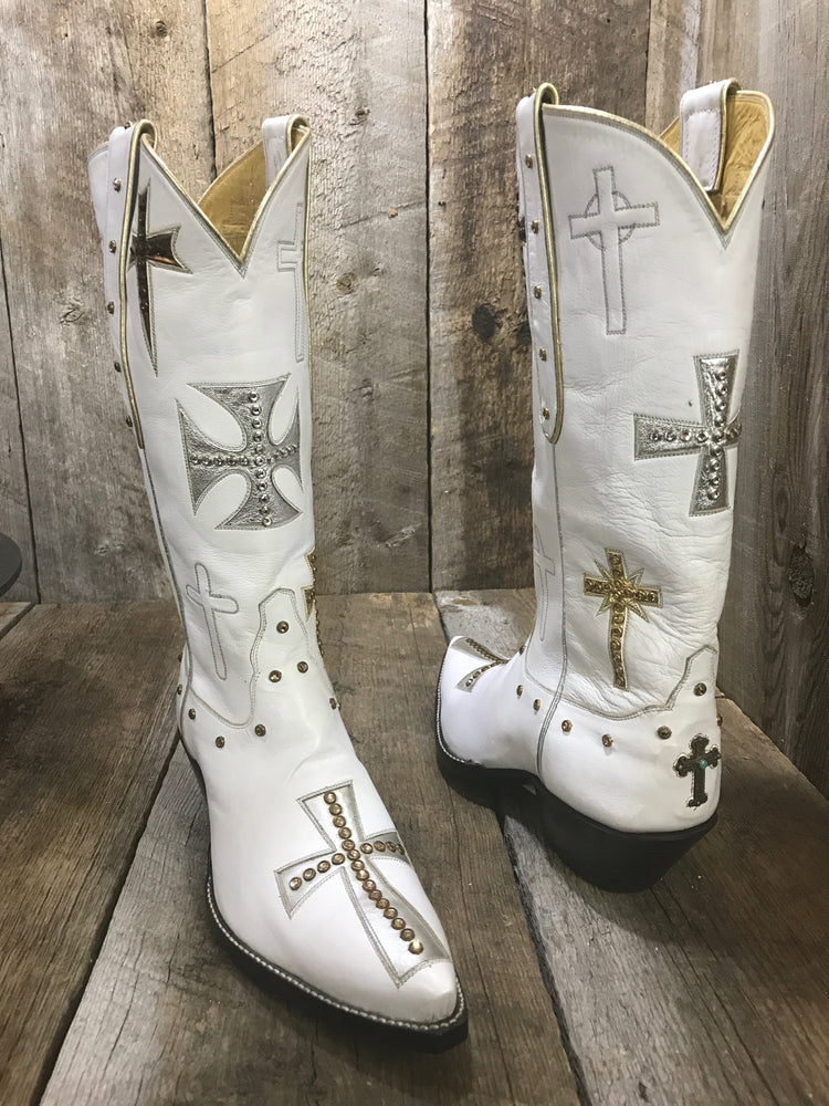 Ultimate Cross King Swavorski Crystals Tres Outlaws Women's Classic Boot 1635 *