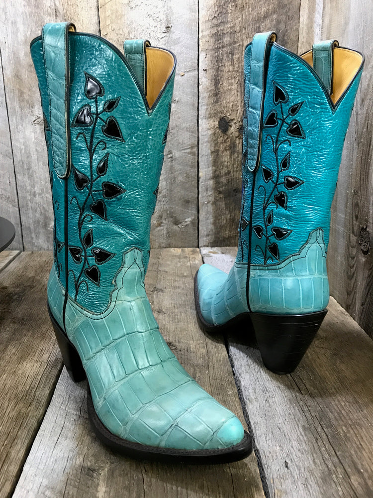 Turq Gator Tres Outlaws Women's Classic Boot 2698 *