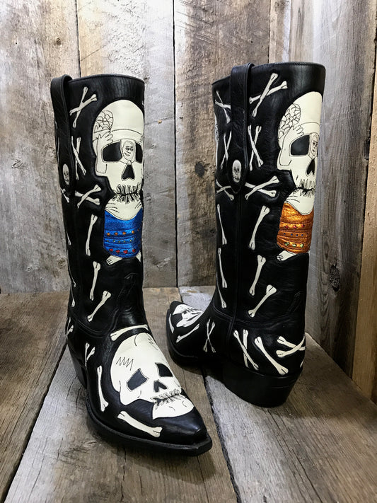 "Da Bones" -  Tres Outlaws Women's Classic  Boot 1776