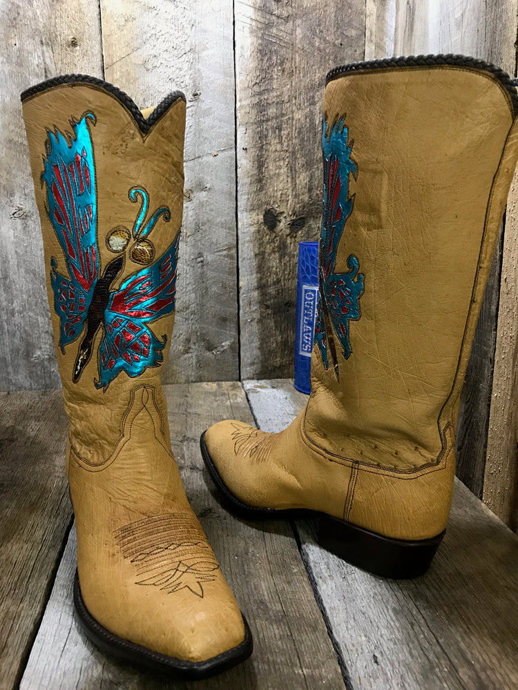 Fly Away Brown & Blue Tres Outlaws Women's Classic  Boot 1826 *