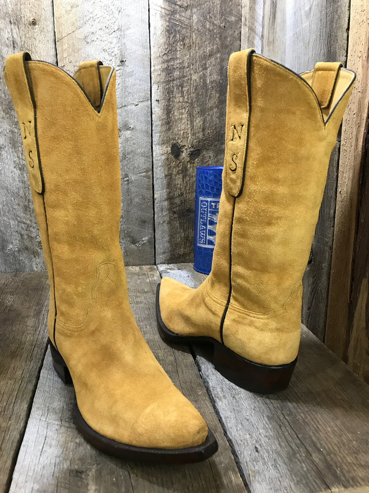 Natural Roughout Calf Gold Tres Outlaws Women's Classic Boot 1840