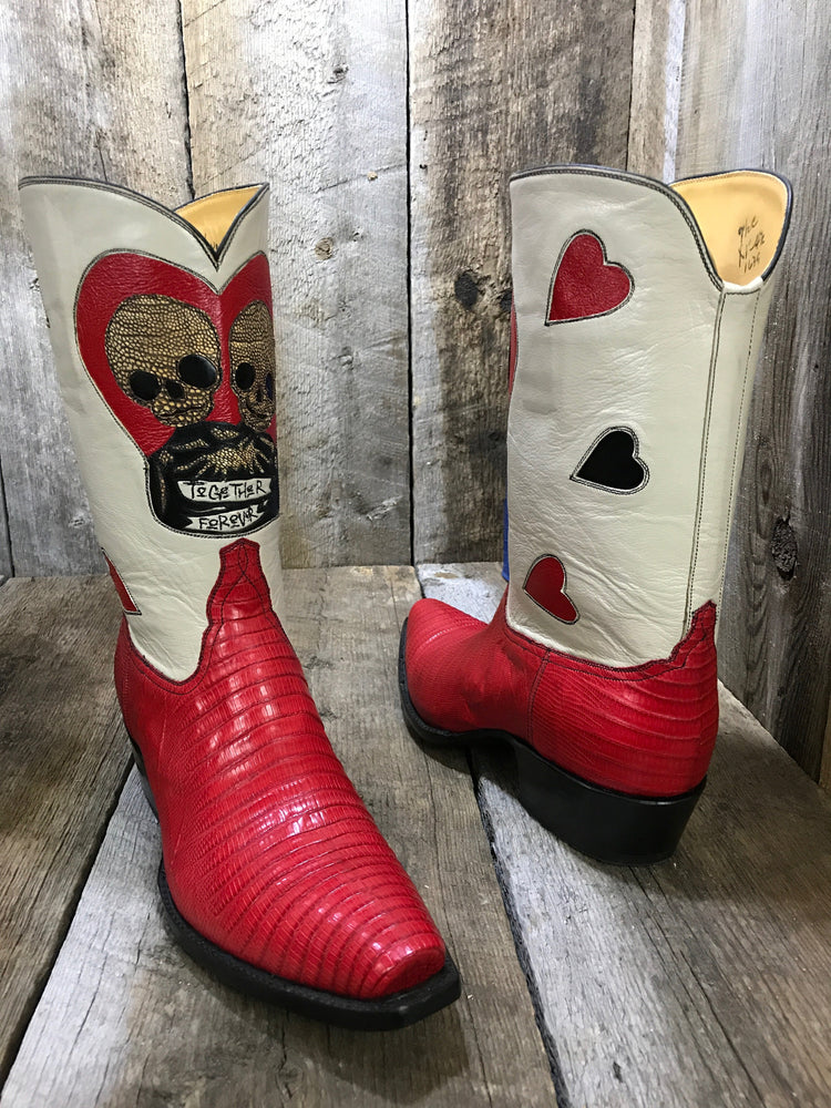 "Lovers"  Red Teju Lizard  Tres Outlaws Women's Classic Boot 1989