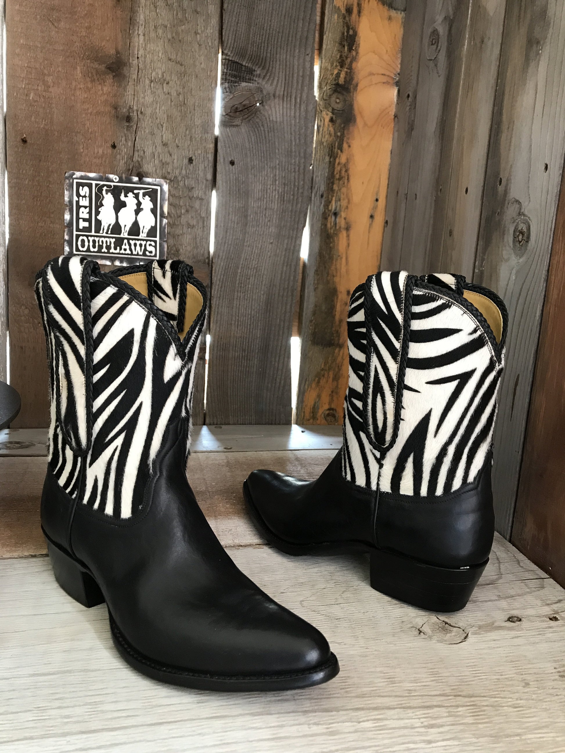 Black Calf & Zebra Hair  1818B