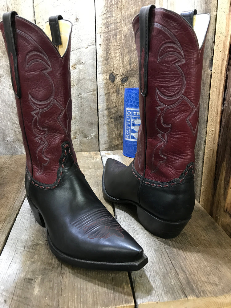 French Calf Skin Burgundy Tres Outlaws  Women's Classic  Boot 3411