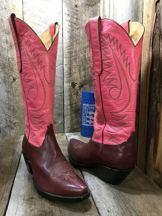Kangaroo &  Calf Salmon  Tres Outlaws Men's Tall  Boot  4111