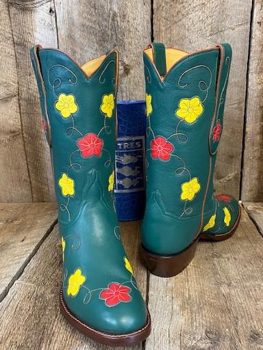 Teal Kangaroo Red & Yellow Flower Women's Classic 2572*
