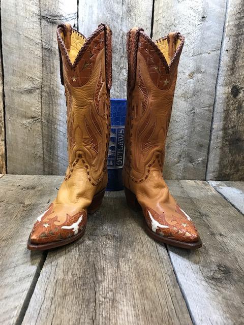 Cognac Cover Boot  Tres Outlaws Women's Classic 1229 *