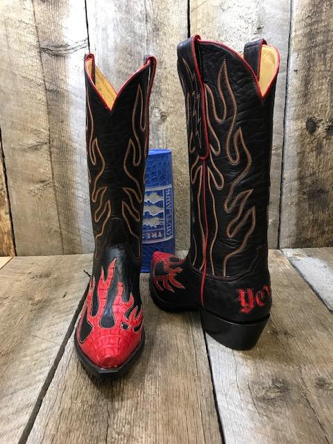 4 F - Flame Croc Wing Tip UF Tres Outlaws Women's Classic Boot 2011