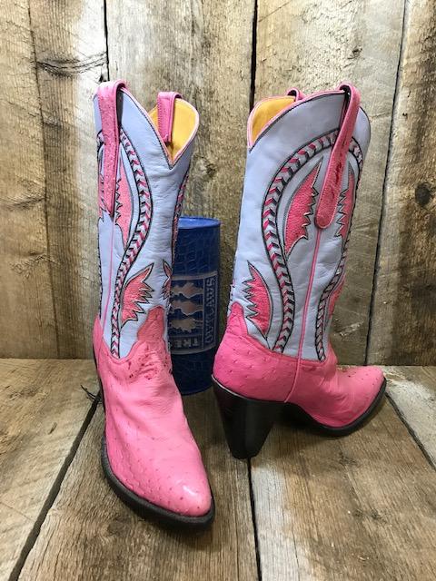 Pink Ostrich Tres Outlaws Women's Classic Boot 2026