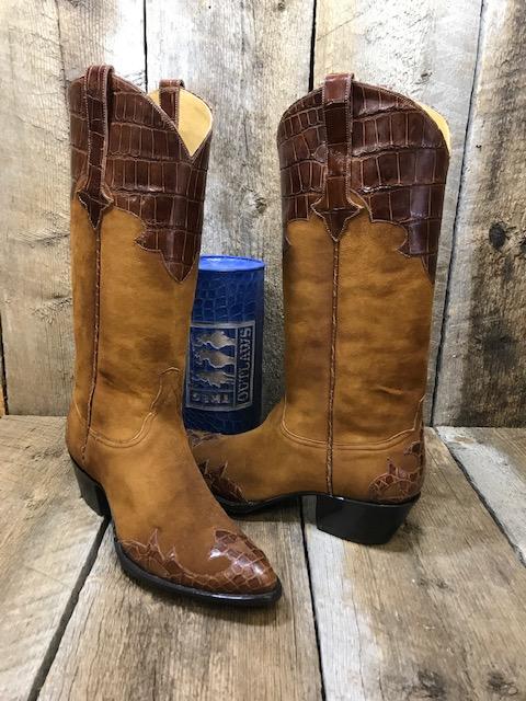 Brown Suede & Gator Tres Outlaws Women's Classic Boot 2031 *