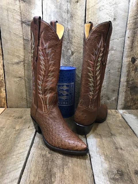 Brown Ostrich Tres Outlaws Women's Tall Boot 1905*