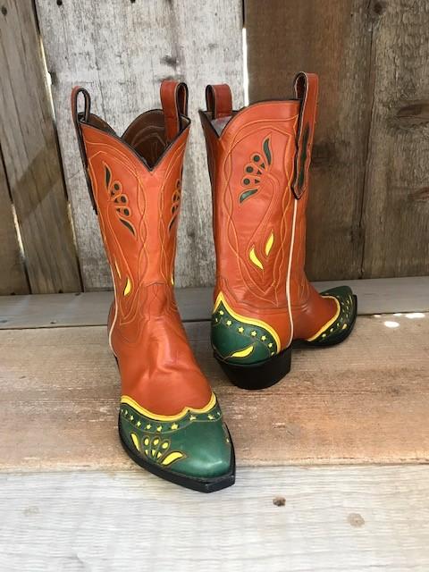 Calf & Butterflies Mary Lou  Tres Outlaws Women's  Classic Boot 1465@